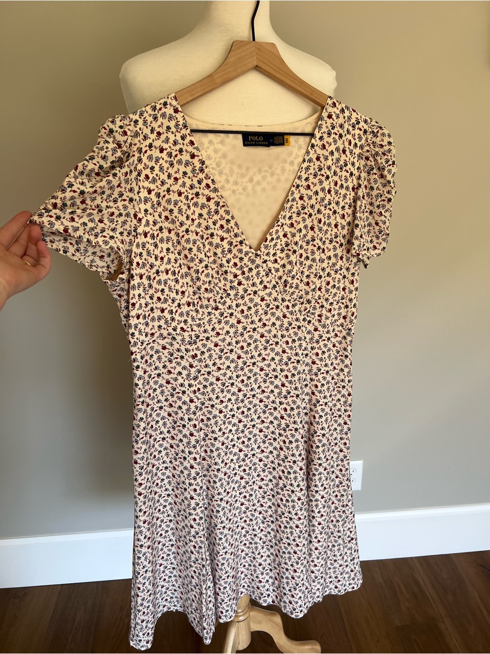 Polo Ralph Lauren Floral V-Neck Short Sleeve Midi Dress Like New